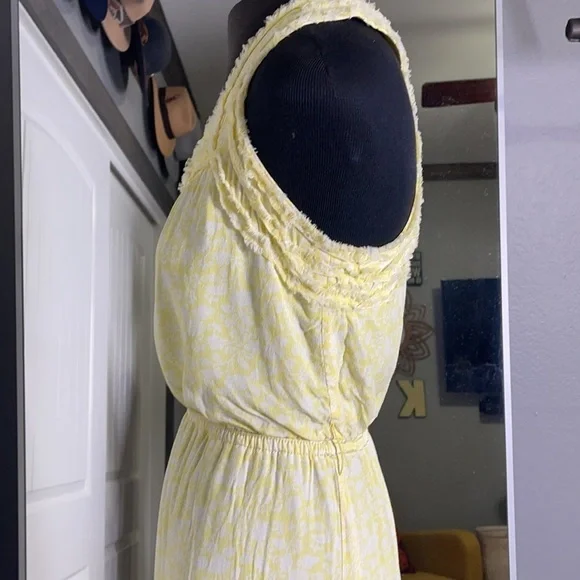 Yellow cotton maxi dress (XS) - Picture 7 of 14